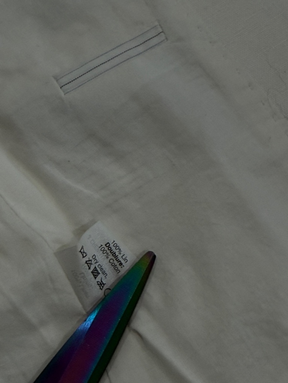 J.Crew Linen Blazer Ivory Cream Tailored Jacket Size 2 Classic Preppy - Picture 10 of 13